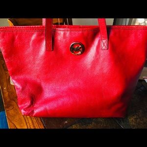 Red Michael Kors purse
